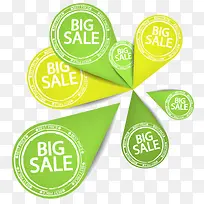黄绿色个性销售标牌矢量素材-空若网 黄绿色个性销售标牌矢量素材-空若网