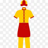 矢量餐厅男服务员衣服-空若网 矢量餐厅男服务员衣服-空若网
