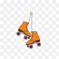 溜冰鞋卡通矢量素材-空若网 溜冰鞋卡通矢量素材-空若网