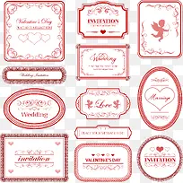 欧式爱情花纹边框矢量-空若网 欧式爱情花纹边框矢量-空若网