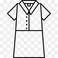 裙子和衬衫的轮廓图标-空若网 裙子和衬衫的轮廓图标-空若网