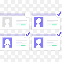 卡通手绘人物关系图UI设计插画-空若网 卡通手绘人物关系图UI设计插画-空若网