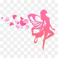 矢量女生节蝴蝶翅膀女孩-空若网 矢量女生节蝴蝶翅膀女孩-空若网