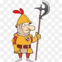 手拿斧头矢量卡通骑士战士素材-空若网 手拿斧头矢量卡通骑士战士素材-空若网