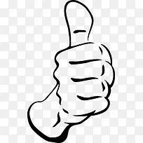 手绘竖大拇指矢量图-空若网 手绘竖大拇指矢量图-空若网
