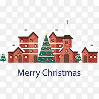 圣诞节快乐红色小屋-空若网 圣诞节快乐红色小屋-空若网