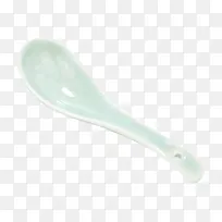 日式青莲花陶瓷勺子-空若网 日式青莲花陶瓷勺子-空若网