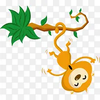 挂在树枝上的猴-空若网 挂在树枝上的猴-空若网