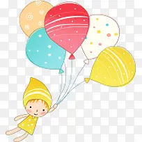 手绘飞翔的女孩-空若网 手绘飞翔的女孩-空若网