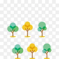 四季树装饰矢量-空若网 四季树装饰矢量-空若网