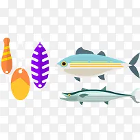 鱼漂小鱼钓鱼PNG矢量素材-空若网 鱼漂小鱼钓鱼PNG矢量素材-空若网