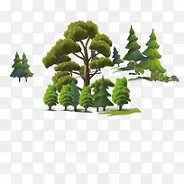 森林插画场景矢量素材-空若网 森林插画场景矢量素材-空若网