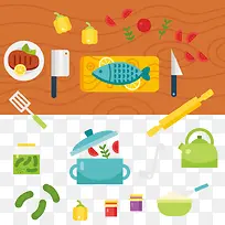 厨房生活用品图标场景设计-空若网 厨房生活用品图标场景设计-空若网