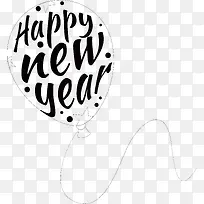 矢量新年快乐气球图案-空若网 矢量新年快乐气球图案-空若网