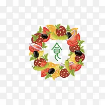 食物花圈-空若网 食物花圈-空若网