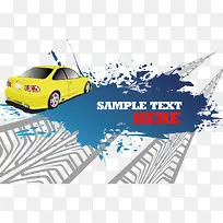 矢量汽车和水彩-空若网 矢量汽车和水彩-空若网