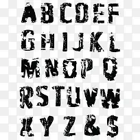 车印字母矢量素材-空若网 车印字母矢量素材-空若网