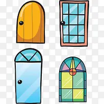 手绘彩色门窗-空若网 手绘彩色门窗-空若网