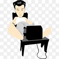 看电视的男孩-空若网 看电视的男孩-空若网