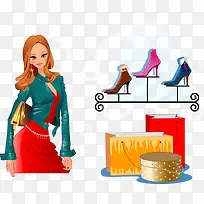 买高跟鞋的时尚漂亮美女-空若网 买高跟鞋的时尚漂亮美女-空若网