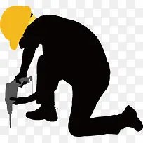 安装工人剪影-空若网 安装工人剪影-空若网