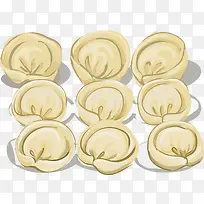 卡通饺子矢量元素设计-空若网 卡通饺子矢量元素设计-空若网