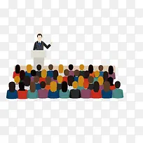 彩色卡通座谈会-空若网 彩色卡通座谈会-空若网