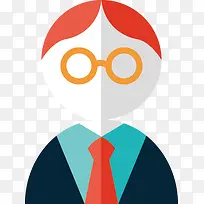 扁平化带眼镜男孩-空若网 扁平化带眼镜男孩-空若网