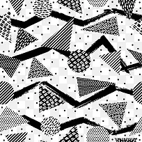 黑色三角形折线背景元素-空若网 黑色三角形折线背景元素-空若网