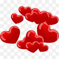 情人节红色爱心装饰-空若网 情人节红色爱心装饰-空若网