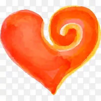 情人节红色水彩爱心-空若网 情人节红色水彩爱心-空若网