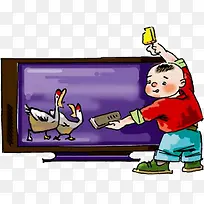 孩子看电视-空若网 孩子看电视-空若网