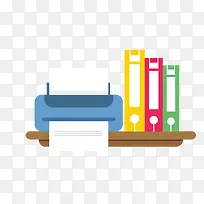 矢量卡通扁平化打印机-空若网 矢量卡通扁平化打印机-空若网