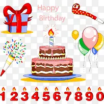 矢量手绘生日派对庆祝-空若网 矢量手绘生日派对庆祝-空若网