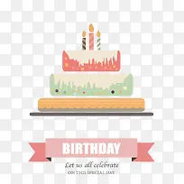 矢量生日蛋糕-空若网 矢量生日蛋糕-空若网