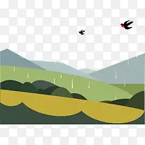 卡通手绘清明海报装饰插画-空若网 卡通手绘清明海报装饰插画-空若网