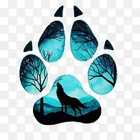 创意脚印拼图-空若网 创意脚印拼图-空若网