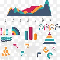 彩色数据占比图表-空若网 彩色数据占比图表-空若网
