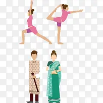 女人体操健身PNG矢量元素-空若网 女人体操健身PNG矢量元素-空若网