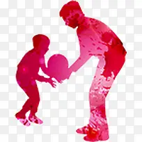 高清摄影两父子打篮球形状-空若网 高清摄影两父子打篮球形状-空若网