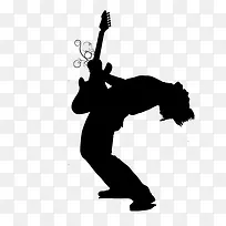 时尚音乐达人超酷动作剪影矢量素-空若网 时尚音乐达人超酷动作剪影矢量素-空若网