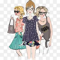 时尚美女矢量图-空若网 时尚美女矢量图-空若网