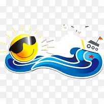 卡通手绘可爱海上漂流-空若网 卡通手绘可爱海上漂流-空若网