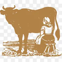 奶牛矢量素材-空若网 奶牛矢量素材-空若网