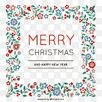 蓝红花边边框-空若网 蓝红花边边框-空若网