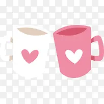 情人节情侣粉白色杯子-空若网 情人节情侣粉白色杯子-空若网
