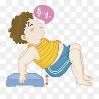 手绘健身的男士图-空若网 手绘健身的男士图-空若网