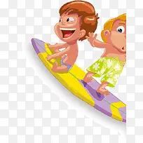 可爱卡通冲浪儿童-空若网 可爱卡通冲浪儿童-空若网