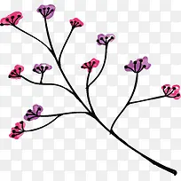 紫色小花树枝-空若网 紫色小花树枝-空若网