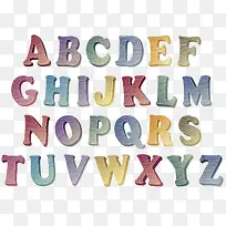 二十六个多彩英文字母-空若网 二十六个多彩英文字母-空若网